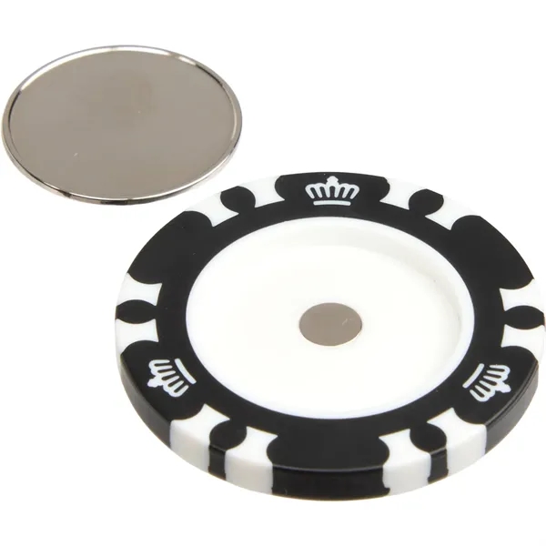 Recycled Poker Chip w/ Metal Ballmarker... from ASI 66887 PCNA / Leeds