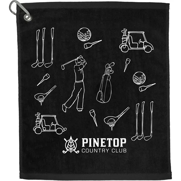 18" x 15" golf towel with a clip... from ASI 66887 PCNA / Bullet