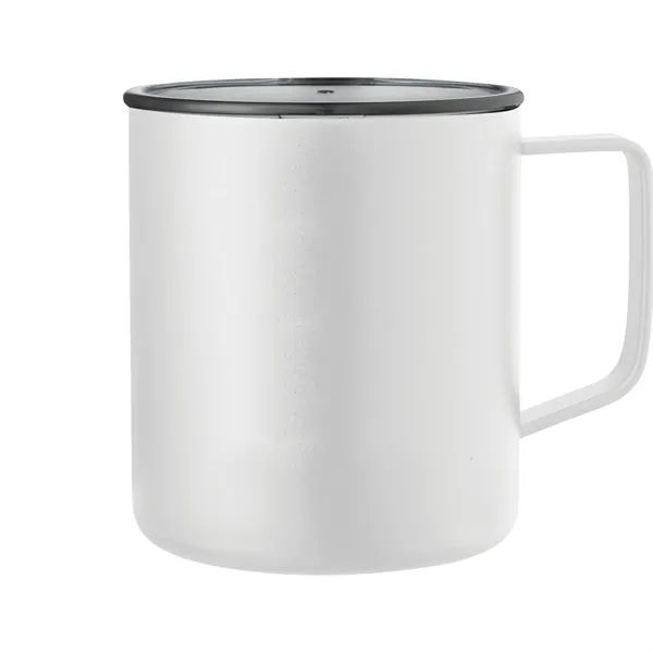 14 oz. double wall vacuum insulated mug with powder-coated finish.... from ASI 66887 PCNA / Leeds