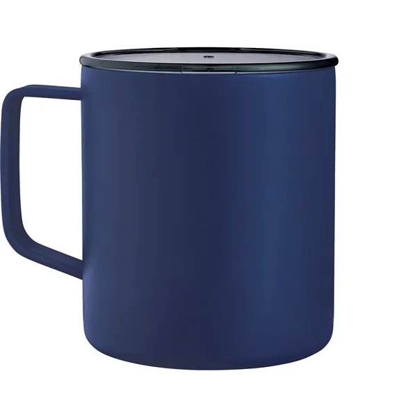 14 oz. double wall vacuum insulated mug with powder-coated finish.... from ASI 66887 PCNA / Leeds