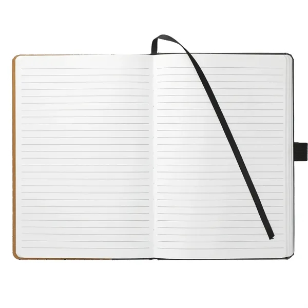 5.5" x 8.5" journal with a bamboo cover, recycled leather accent,... from ASI 66887 PCNA / Leeds
