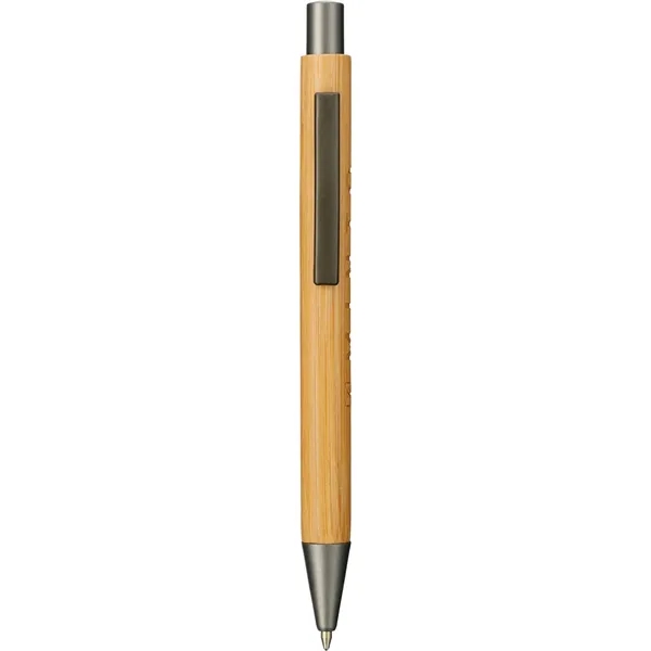 Bamboo ballpoint with plunger action mechanism and semi-gel black ink.... from ASI 66887 PCNA / Leeds