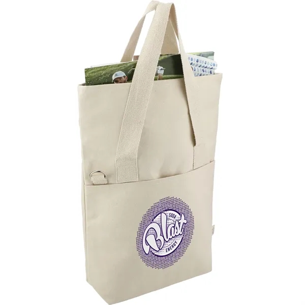 Organic cotton tote bag with two deep pockets.... from ASI 66887 PCNA / Leeds