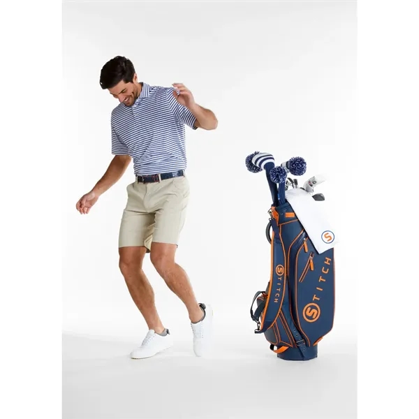 Men's striped polyester/pique polo shirt.... from ASI 66887 PCNA / Trimark