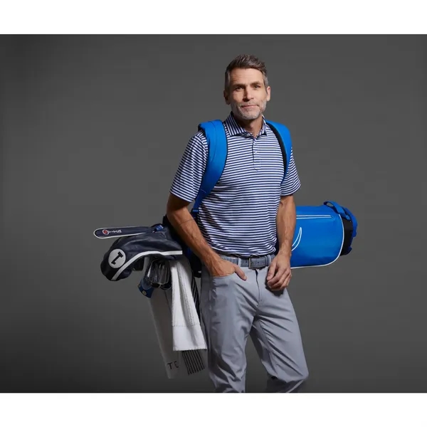 Men's striped polyester/pique polo shirt.... from ASI 66887 PCNA / Trimark