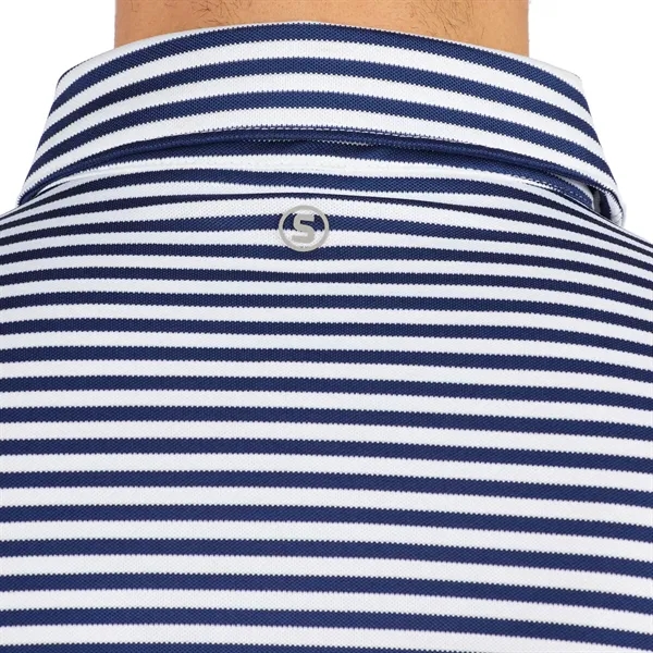 Men's striped polyester/pique polo shirt.... from ASI 66887 PCNA / Trimark
