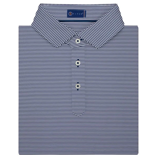 Men's striped polo shirt made of polyester and spandex jersey.... from ASI 66887 PCNA / Trimark