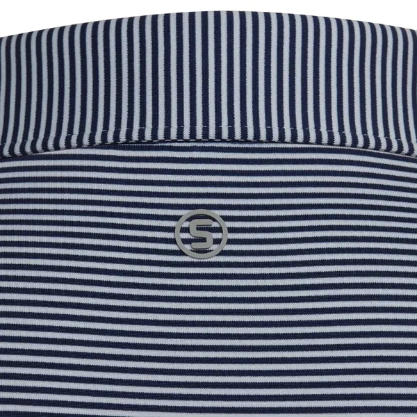 Men's striped polo shirt made of polyester and spandex jersey.... from ASI 66887 PCNA / Trimark