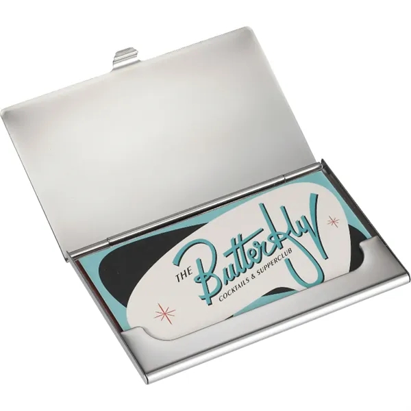 Stainless steel business card holder with mirror finish and room for... from ASI 66887 PCNA / Bullet