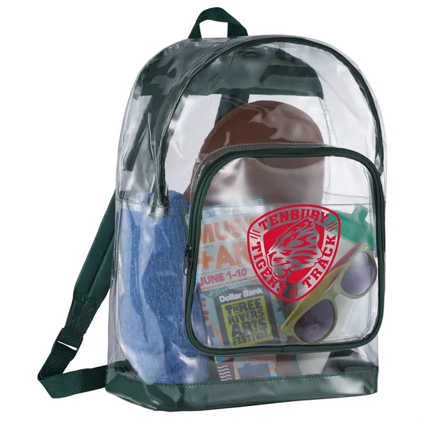 Clear backpack with adjustable padded shoulder straps and top carry handle.... from ASI 66887 PCNA / Bullet