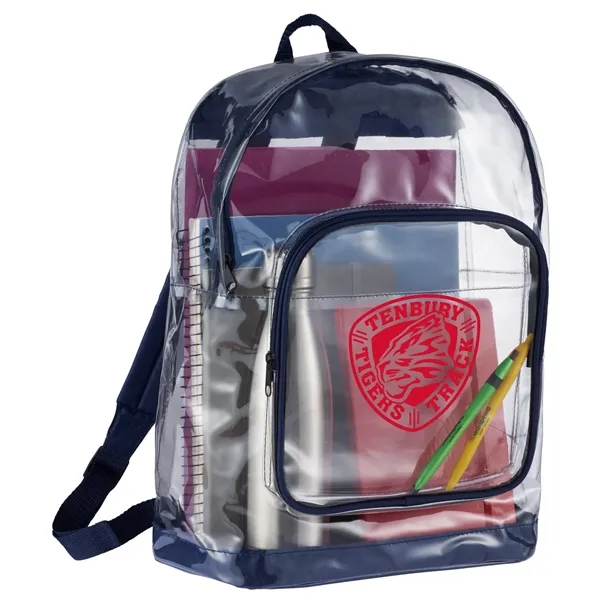 Clear backpack with adjustable padded shoulder straps and top carry handle.... from ASI 66887 PCNA / Bullet