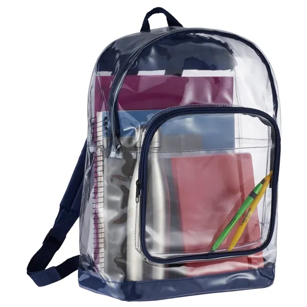 Clear backpack with adjustable padded shoulder straps and top carry handle.... from ASI 66887 PCNA / Bullet
