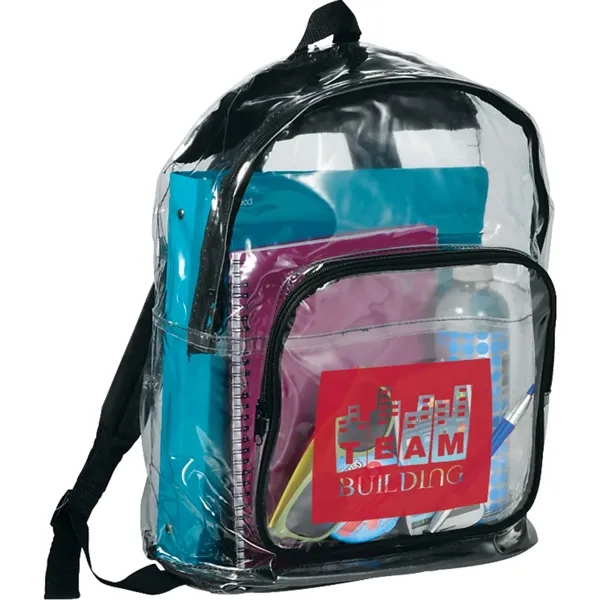 Clear backpack with adjustable padded shoulder straps and top carry handle.... from ASI 66887 PCNA / Bullet