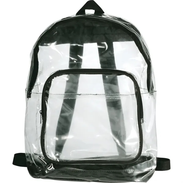 Clear backpack with adjustable padded shoulder straps and top carry handle.... from ASI 66887 PCNA / Bullet