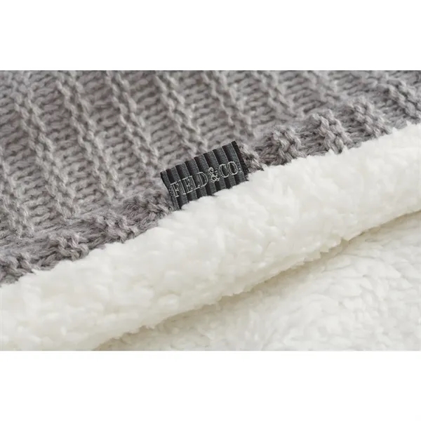 50" x 60" acrylic cable knit and polyester sherpa blanket.... from ASI 66887 PCNA / Leeds