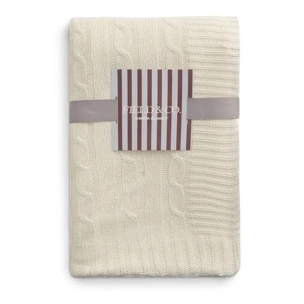 50" x 60" acrylic cable knit and polyester sherpa blanket.... from ASI 66887 PCNA / Leeds