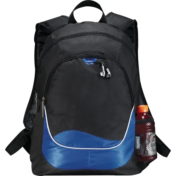12.5" x 18" x 6" backpack w/ zippered main compartment, front... from ASI 66887 PCNA / Leed’s