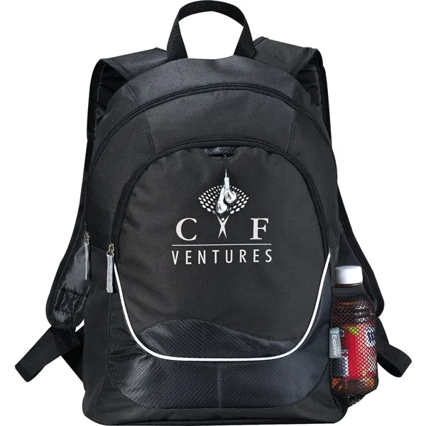 12.5" x 18" x 6" backpack w/ zippered main compartment, front... from ASI 66887 PCNA / Leed’s