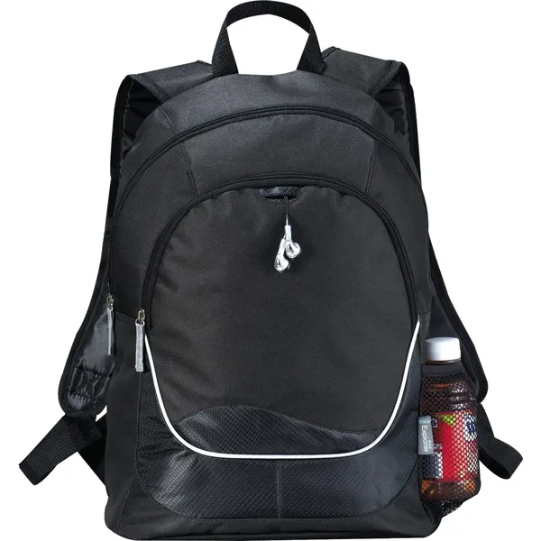 12.5" x 18" x 6" backpack w/ zippered main compartment, front... from ASI 66887 PCNA / Leed’s