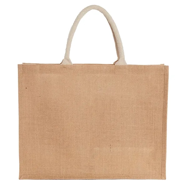 Jute shopping tote bag with recycled cotton pocket.... from ASI 66887 PCNA / Leeds