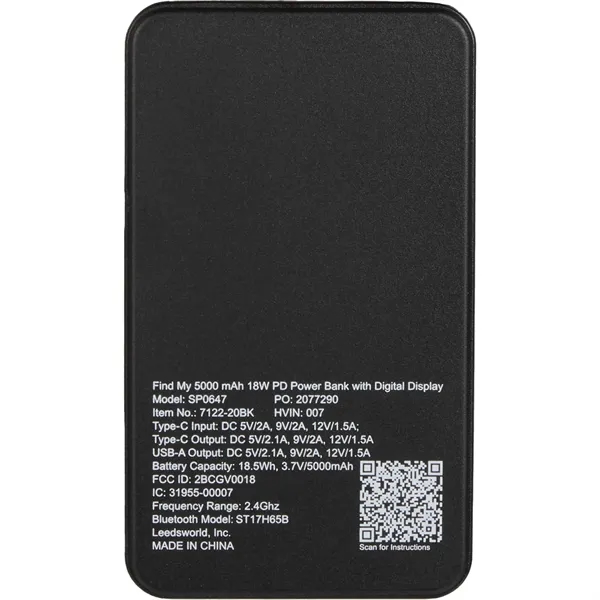 Find My 5000 mAh 18W PD Power Bank/Digital Display... from ASI 66887 PCNA / Leeds