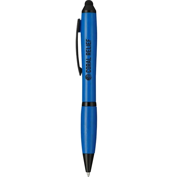 Twist action ballpoint pen with black ink, stylus and 40% wheat... from ASI 66887 PCNA / Bullet