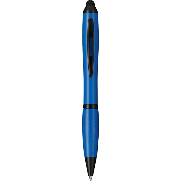 Twist action ballpoint pen with black ink, stylus and 40% wheat... from ASI 66887 PCNA / Bullet