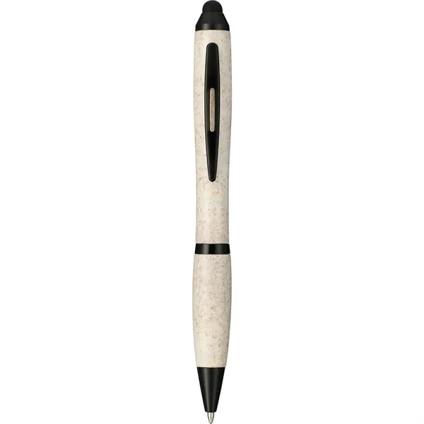 Twist action ballpoint pen with black ink, stylus and 40% wheat... from ASI 66887 PCNA / Bullet