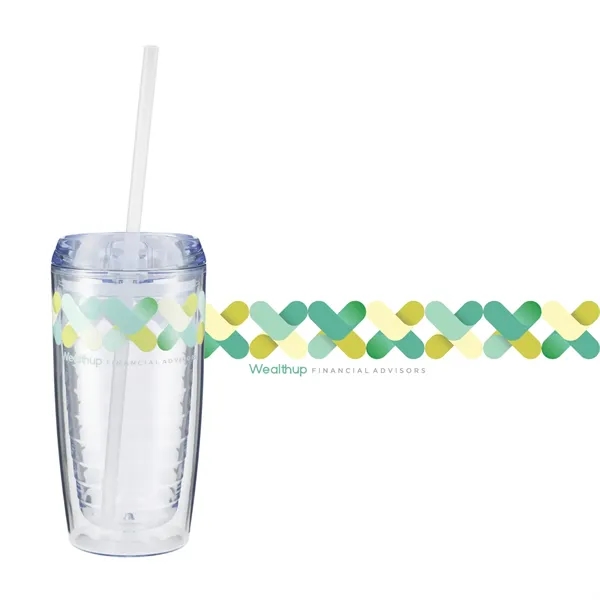 16 oz. double wall acyrlic tumbler with push-on, thumb-slide lid.... from ASI 66887 PCNA / Leeds