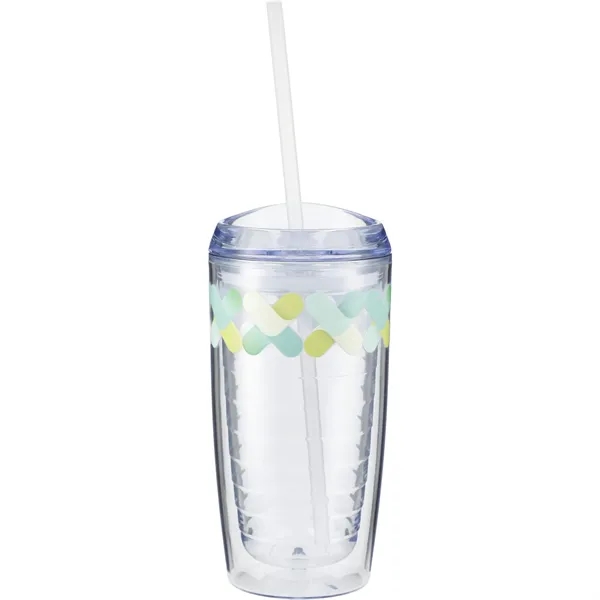 16 oz. double wall acyrlic tumbler with push-on, thumb-slide lid.... from ASI 66887 PCNA / Leeds