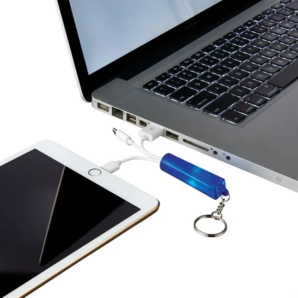 3-in-1 charging cable with light up logo.... from ASI 66887 PCNA / Bullet