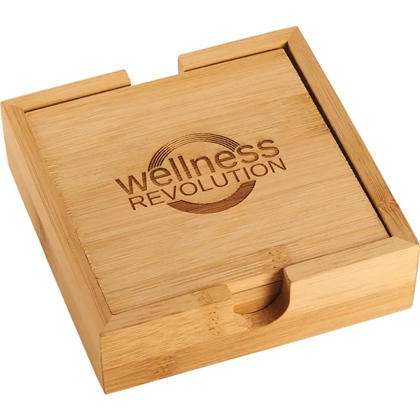 4 piece bamboo coaster set.... from ASI 66887 PCNA / Leeds