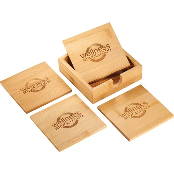 4 piece bamboo coaster set.... from ASI 66887 PCNA / Leeds