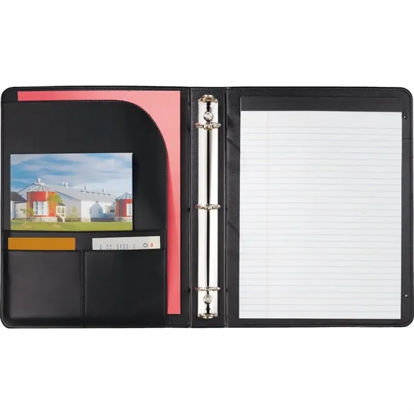 Pad folio with 1" metal 3-ringbinder with notepad, flap pocket and... from ASI 66887 PCNA / Bullet