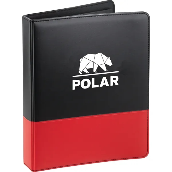 Pad folio with 1" metal 3-ringbinder with notepad, flap pocket and... from ASI 66887 PCNA / Bullet