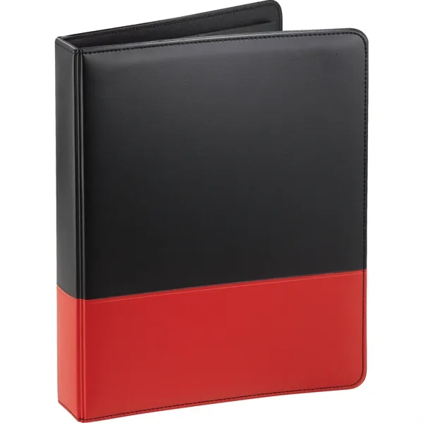 Pad folio with 1" metal 3-ringbinder with notepad, flap pocket and... from ASI 66887 PCNA / Bullet