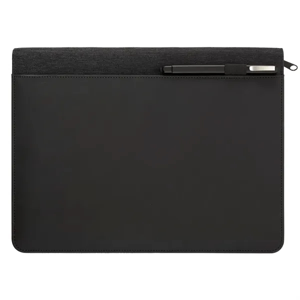 Leather zippered pad folio with writing pad, interior organizer, gusseted file... from ASI 66887 PCNA / Leeds