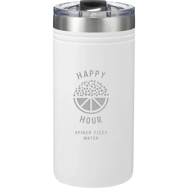 12 oz. double-wall stainless steel vacuum tumbler with push-on lid with... from ASI 66887 PCNA / Leed’s
