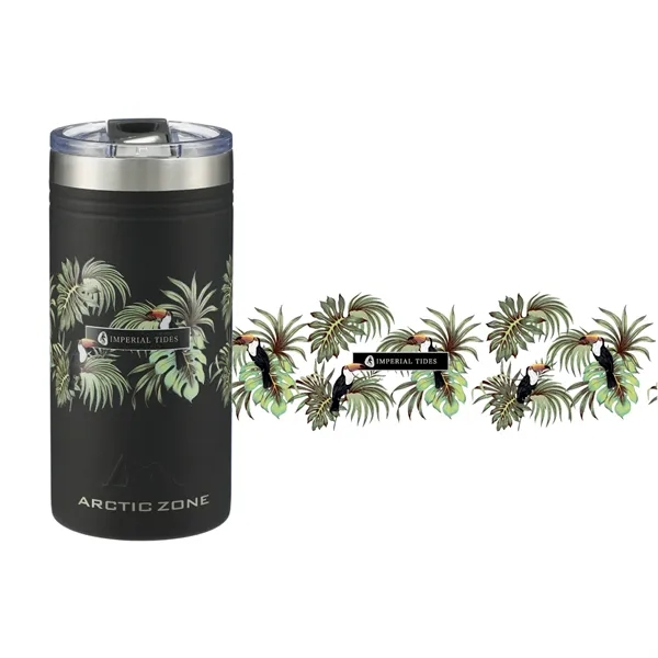 12 oz. double-wall stainless steel vacuum tumbler with push-on lid with... from ASI 66887 PCNA / Leed’s