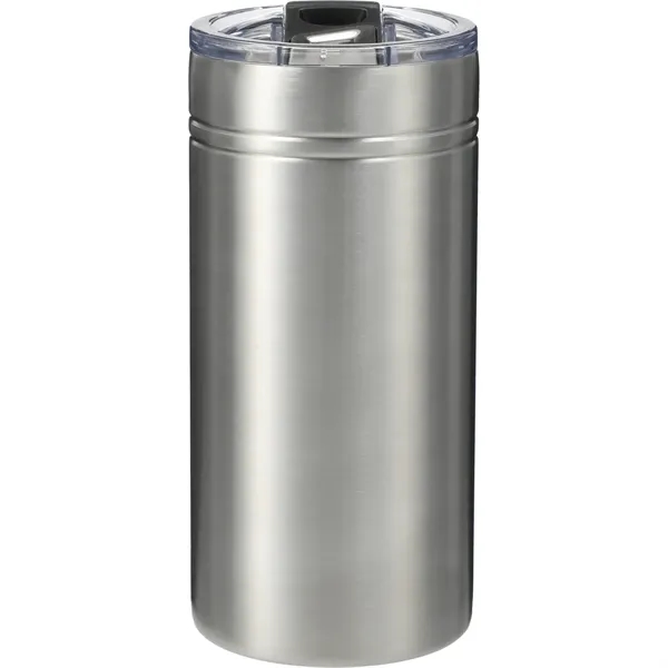 12 oz. double-wall stainless steel vacuum tumbler with push-on lid with... from ASI 66887 PCNA / Leed’s