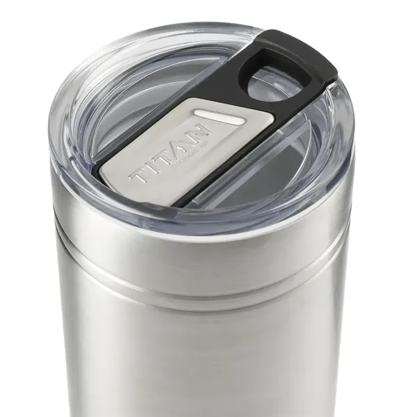 12 oz. double-wall stainless steel vacuum tumbler with push-on lid with... from ASI 66887 PCNA / Leed’s