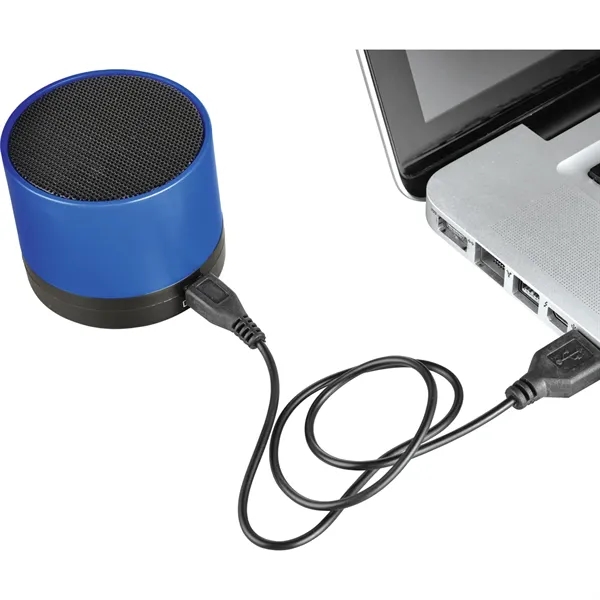 Cylindrical shaped Bluetooth speaker with built-in microphone and Micro USB charging... from ASI 66887 PCNA / Bullet