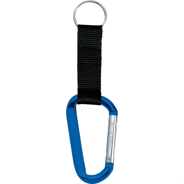 Large carabiner key ring with woven nylon strap.... from ASI 66887 PCNA / Bullet