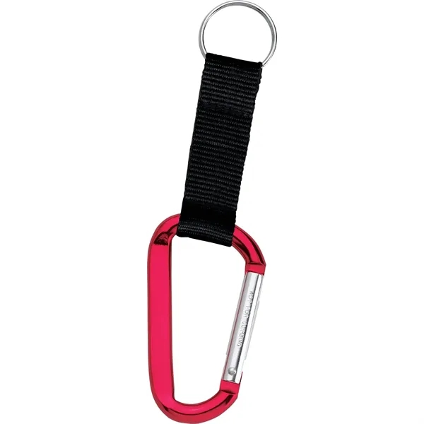 Large carabiner key ring with woven nylon strap.... from ASI 66887 PCNA / Bullet