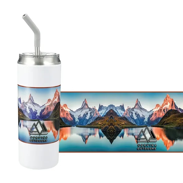 20 oz. double wall, vacuum insulated stainless steel tumbler with lid... from ASI 66887 PCNA / Leeds