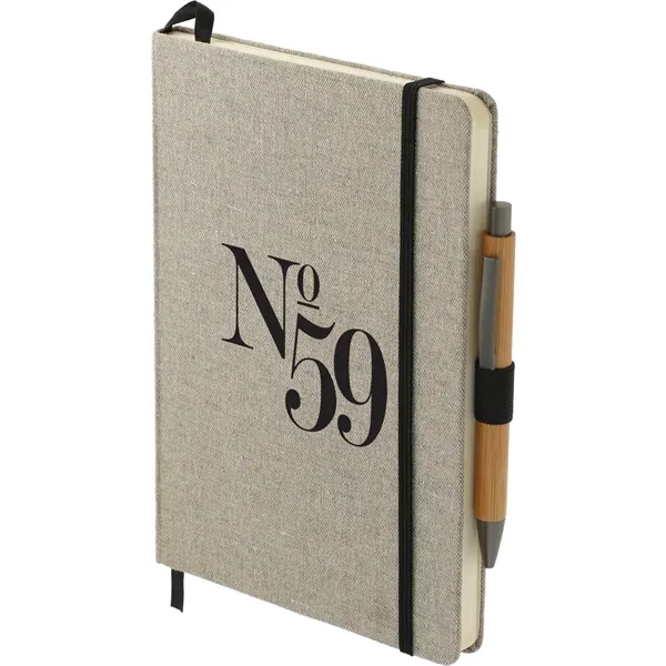 5.5" x 8.5" recycled cotton bound journal with quick-dry gel ballpoint.... from ASI 66887 PCNA / Leeds