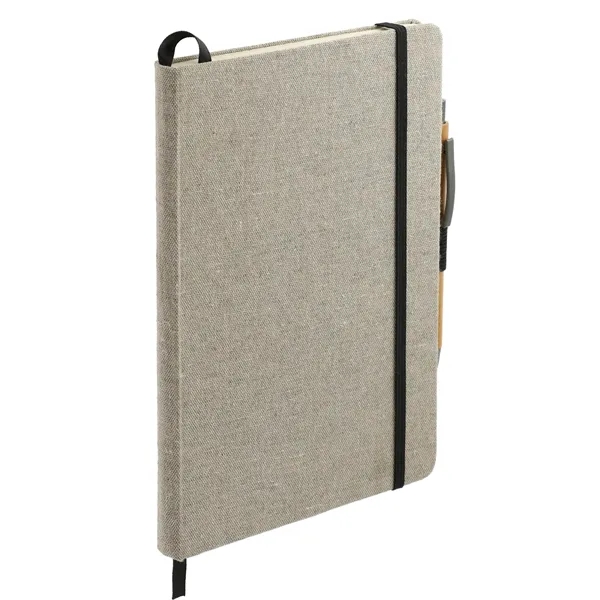 5.5" x 8.5" recycled cotton bound journal with quick-dry gel ballpoint.... from ASI 66887 PCNA / Leeds
