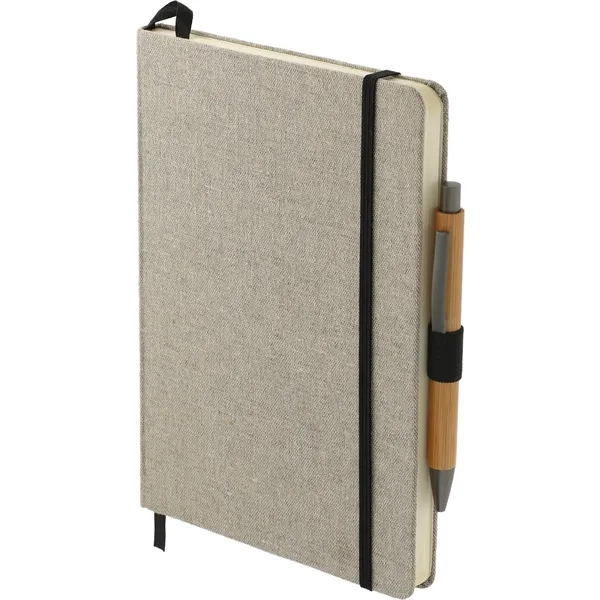 5.5" x 8.5" recycled cotton bound journal with quick-dry gel ballpoint.... from ASI 66887 PCNA / Leeds