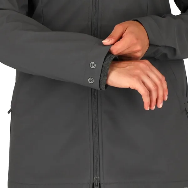Women's MANZANO Eco softshell jacket; made from 100% recycled polyester.... from ASI 66887 PCNA / Trimark