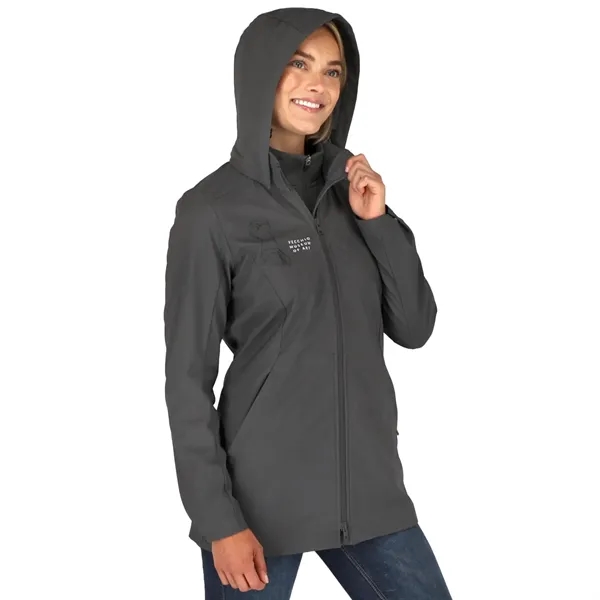 Women's MANZANO Eco softshell jacket; made from 100% recycled polyester.... from ASI 66887 PCNA / Trimark